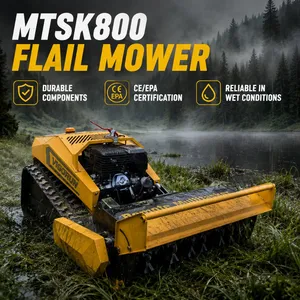 Vigorun Remote Control Mower and Trimmer Head Loncin 420CC Gasoline Engine Heavy Duty Flail Mower thumbnail-1