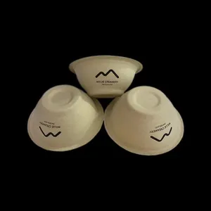 Heavy-Duty Small Saucer 12cm, 100% Virgin Pulp, Compostable in 90 Days, Ideal for Condiment Serving thumbnail-1