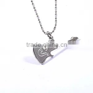 Fashion Music Note Pendant Necklace Silver Jewelry Guitar Pendant thumbnail-2