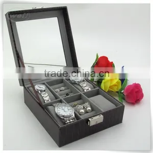 Unique pu Leather Wrist Watch Trays Case thumbnail-1