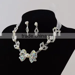 Fashion Style of Lace Pearl Jewelry Set for Wedding Popular Necklace thumbnail-2