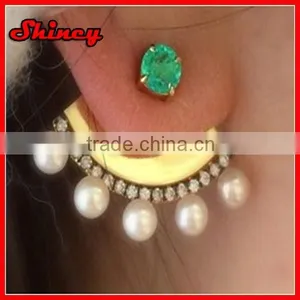 Shiney Jewely 2014 New Alloy Earring,pearl Earing Designs thumbnail-1