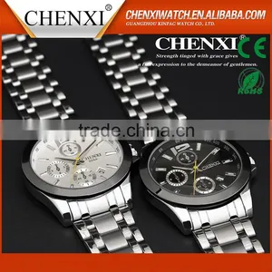 Wholesale Stainless Steel Chain Black Color Wrist Watch for Men thumbnail-5