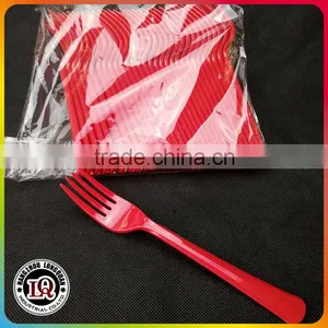 Custom Cutlery Red Plastic Fork thumbnail-1