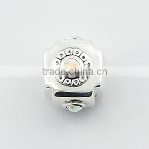 Striking Flower Bead Austrian Crystals Centers Sterling Silver thumbnail-1