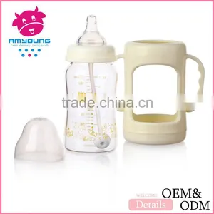 Korea Innovative Products Glass Baby Bottles Baby Feeder Panda Milk Infant Formula Glass Baby Bottle thumbnail-1
