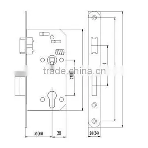 European Lock Security Zinc Alloy Cam Door Lock Cylinder Lock thumbnail-2