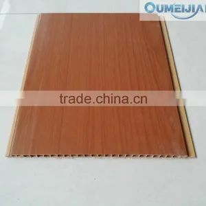 OUMEIJIA Latest Fashion Pvc Wooden Design Wall Panel of Decorative Room Panels thumbnail-1