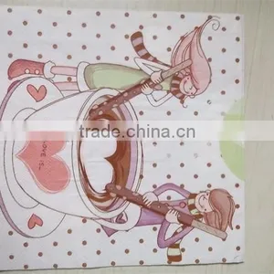Cocktail Party Products Cheap Colorful Virgin Pulp Printing 1/4 Fold Serviettes Paper Napkin thumbnail-2