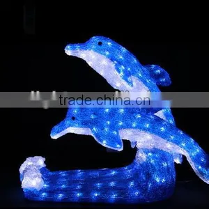3D LED Christmas Acrylic Dolphin Motif Light thumbnail-1