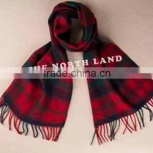 Wool Cashmere Scottish Tartan Classic Scarf WCS14112225 thumbnail-1