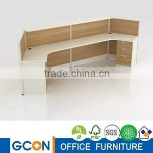 Blue and White Color Reception Desk, Office Desk thumbnail-2