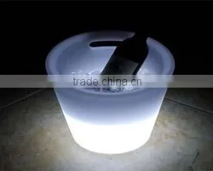 LED Plastic Bucket Charging LED Ice Bucket Bar Double Bucket Decoration Red Ocean Wine Champagne Bucket thumbnail-1