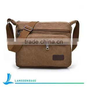 Vintage Canvas Shoulder Messenger Bag for Men thumbnail-1