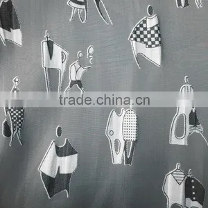 Cheap T/R Cutting Motif Woven Organza Fabric thumbnail-2