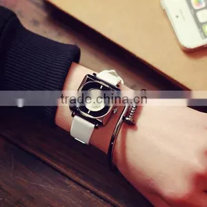 Unisex Watch, Square Personalization Watch, Women Watches, Antique, Brass Watch, Vintage Style Leather Watch thumbnail-5