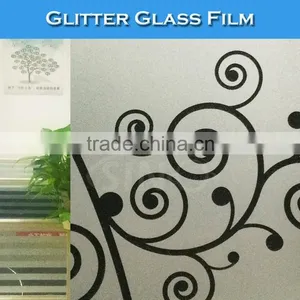 F014 Glitter Frosted Window Decoration Glass Designs Film thumbnail-4