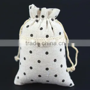 New Design Small Flowers Jute Drawstrings Bag China Factory thumbnail-1