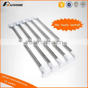 Straight Adjustable Shower Curtain Rod,factory Supplies Portable Shower Curtain Rod,stainless Steel Adjustable Shower Rod thumbnail-1