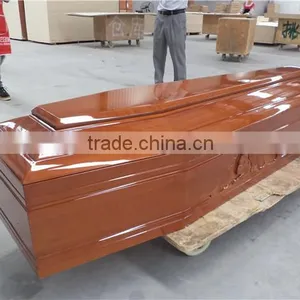 Luxury European Style Wooden Coffin for Christian thumbnail-4