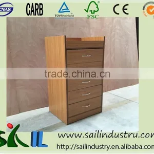 Antique Chests of Drawers Wooden Grain Color Drawer Storage Cabinet With 5Layers thumbnail-1
