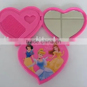 Disney Heart Shape Makeup Mirror With Comb thumbnail-1