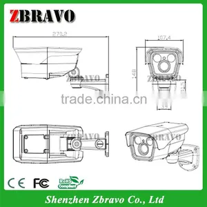 960P 1.3MP IP66 Vandal-proof Dot Matrix 2.8-12mm Varifocal Lens CMOS Metal HDCVI Camera thumbnail-6