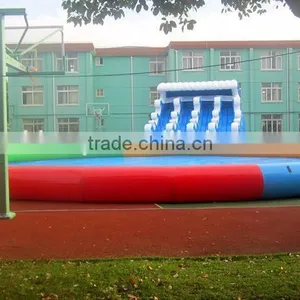 Inflatablewater Amusement Park Waterpark With Wave Slide in Stock thumbnail-1