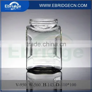 Custmized Clear Glass Coffee Jar 950ml Coffee Tea Storage Glass Food Container Quality Choice thumbnail-1