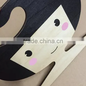 High Quality Girl Velvet Suit Hangers Wooden Girl Hanger thumbnail-1