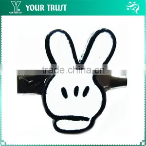 White And Black Scissor Rhodium Safety Clothing Custom Metal Badge Pin thumbnail-1