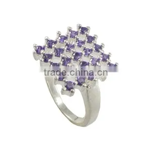 Shop for Amethyst Silver Ring Jewelry on SC081 thumbnail-1
