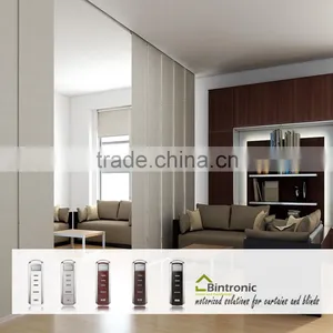 Bintronic Motorized Decorative Room Divider Sliding Panel Curtains Track thumbnail-1