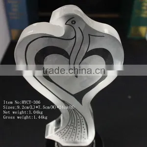 Sandblasting Newest Design Crystal Trophy for Sports Competition thumbnail-3