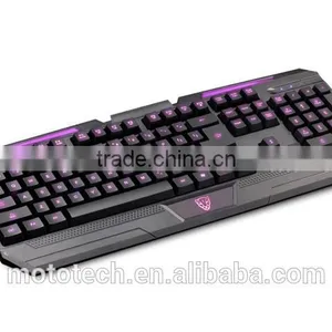 2015 3 Colors LED Light Backlit Professional Gaming Computer Keyboard thumbnail-3