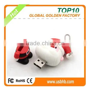 Christmas Santa Shape OEM PVC 2GB 8GB 16G Usb Flash Drive Pen Drive for Promotion thumbnail-1