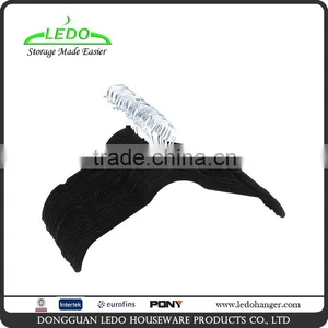 30 Pack Black Flocked Non-Slip Velvet Thin Clothes Shirt Hanger Lady/. thumbnail-1