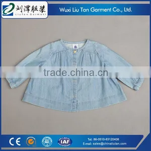 Smocking Yoke Short Style Fancy Kids Girls Shirt thumbnail-1