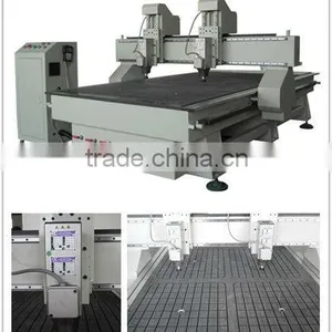 CNC Engraving Machine With 2 Air Cooling Spindles/Vacuum Table/DSP Control ZK-1325-2 thumbnail-1