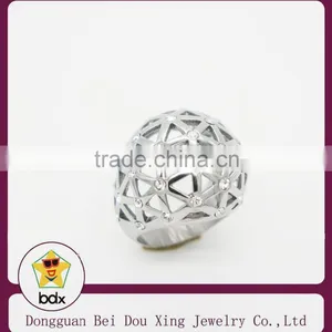 Hollow Ball High Quality Specials Silver Plated Jewelry Fashion Cute Women Classic Zircon Crystal Ring thumbnail-1