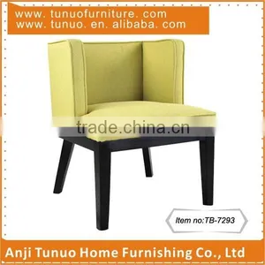 Small Upholstered Wood Arm Chair,Linen Cover,Piping Around,TB-7293 thumbnail-1