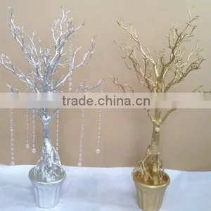 Hot Sale Gold Crystal Artificial Tree / Wedding Tree Centerpiece Quality Choice thumbnail-1