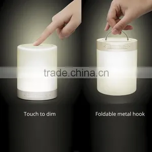 Touch Dimmable RGB Night Lamp Wireless Portable Bluetooth Speaker TF AUX Input thumbnail-4