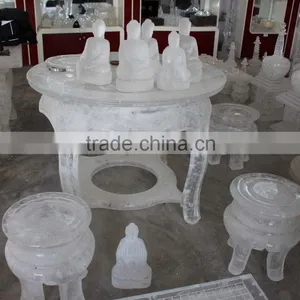 Cutomized Hand Carved Clear Melting Crystal Tables and Chairs thumbnail-1