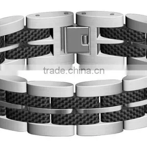 10 mm Wide Blue 316L Stainless Steel Bracelet for Men Most Popular Products Bracelet thumbnail-2