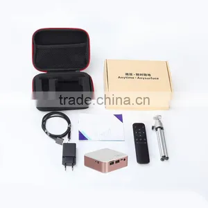 Mini Projector E05 Bluetooth Wifi Home Theater Pico Portable Pocket LED USB DLP Projector Android 4.4 Built in Battery 3000mA thumbnail-5