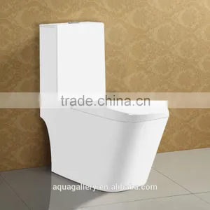 Luxurious Hotel Used Floor Mounted Dual Flush Ceramic Toilet With Elongated Seat thumbnail-5