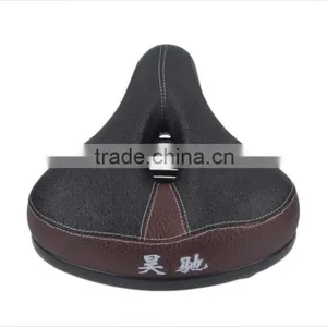 High Quality Wholesale Price Comfortable Middle Hollow Leather Electric Bicycle Saddles Bicycle Parts thumbnail-3