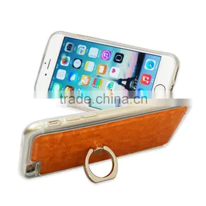 Multifunction PU Leather Back Case for IPhone 6s With Ring Holder Stand thumbnail-2