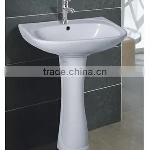 Western Style Bathroom Pedestal Sinks/healthy Pedestal Outdoor Wash Basin thumbnail-1